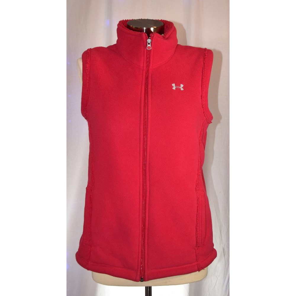 Under Armour Red Fleece Vest Size M